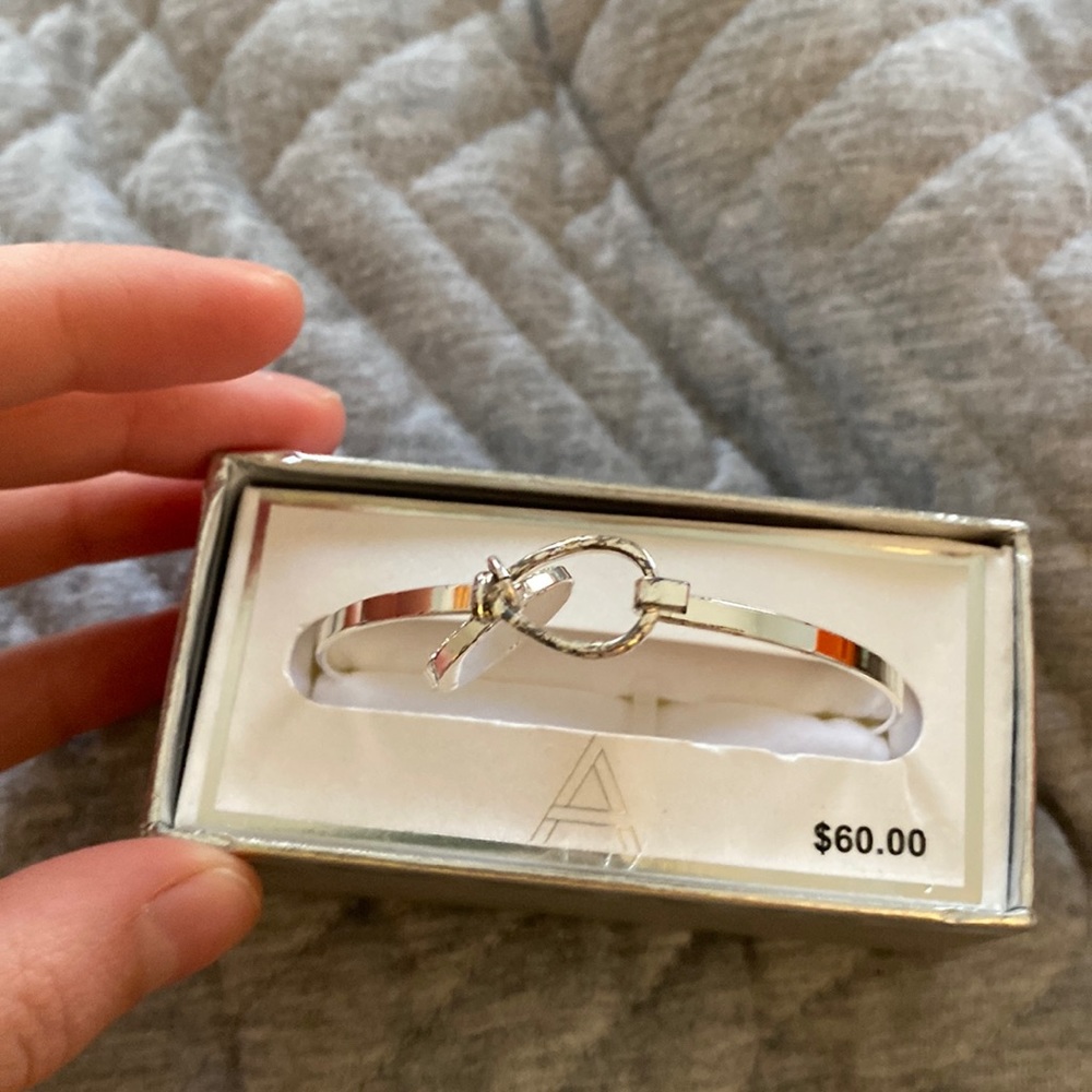 Fine silver ‘A’ bracelet